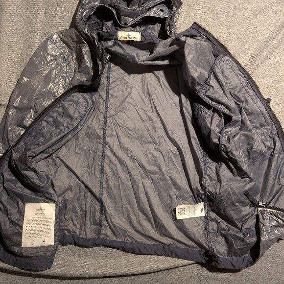Stone Island Packable Rain Jacket - Blueish Gray Transparent - Stylish & Fun - Picture 3 of 9